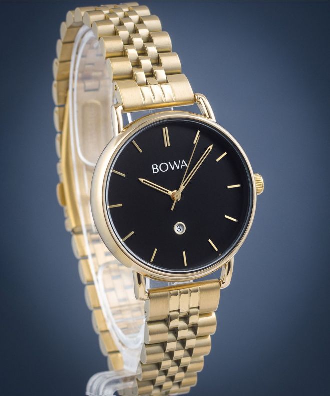 Hodinky BOWA Milan Black Gold Steel 34 MI344-14-164S