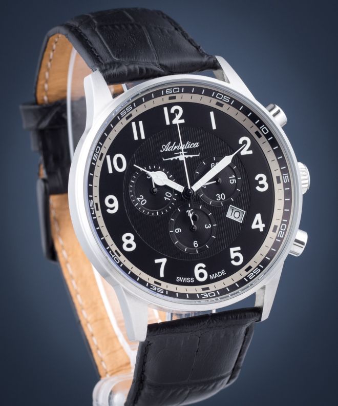 Pánské hodinky Adriatica Aviator Chronograph A1076.5224CHXLG