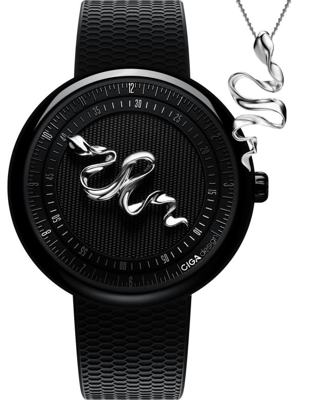 Hodinky Ciga Design Legend of Serpent Automatic Silver 925 Edition GPHG 2021 SET U037-BB02-W6B