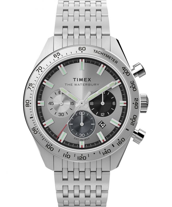 Hodinky Timex Waterbury Traditional Chronograph 41Mm Stainless Steel Bracelet Chronograph TW2Y18700
