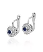 Náušnice Bonore - Bílé Zlato 585 - Safír 0,15 ct
