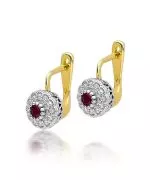 Náušnice Bonore - Zlato 585 - Rubín 0,15 ct