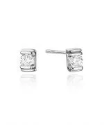 Náušnice Bonore - Bílé Zlato 585 - Diamant 0,1 ct