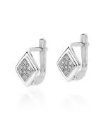 Náušnice Bonore - Bílé Zlato 585 - Diamant