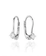 Náušnice Bonore - Bílé Zlato 585 - Diamant 0,1 ct