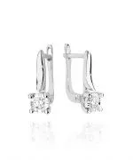 Náušnice Bonore - Bílé Zlato 585 - Diamant 0,08 ct
