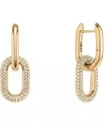 Náušnice Daniel Wellington Crystal Link Gold