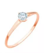 Prsten Bonore - Růžové Zlato 585 - Diamant 0,5 Ct