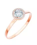 Prsten Bonore - Růžové Zlato 585 - Diamant 0,7 Ct
