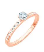 Prsten Bonore - Růžové Zlato 585 - Diamant 0,5 Ct