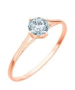 Prsten Bonore - Růžové Zlato 585 - Diamant 0,7 Ct