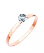 Prsten Bonore - Růžové Zlato 585 - Diamant 0,4 Ct