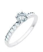 Prsten Bonore - Bílé Zlato 585 - Diamant 1 Ct