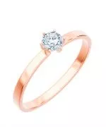 Prsten Bonore - Růžové Zlato 585 - Diamant 0,5 Ct