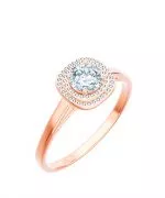 Prsten Bonore - Růžové Zlato 585 - Diamant 0,7 Ct