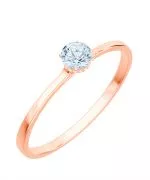 Prsten Bonore - Růžové Zlato 585 - Diamant 0,5 Ct