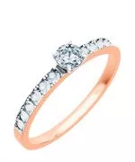 Prsten Bonore - Růžové Zlato 585 - Diamant 0,5 Ct