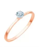 Prsten Bonore - Růžové Zlato 585 - Diamant 0,4 Ct