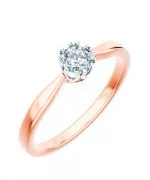 Prsten Bonore - Růžové Zlato 585 - Diamant 0,4 Ct