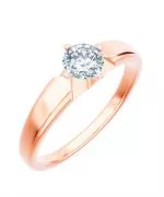 Prsten Bonore - Růžové Zlato 585 - Diamant 0,7 Ct