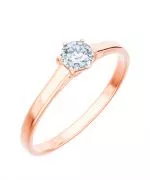 Prsten Bonore - Růžové Zlato 585 - Diamant 0,4 Ct