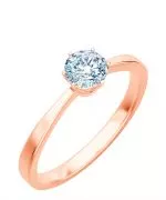 Prsten Bonore - Růžové Zlato 585 - Diamant 1 Ct