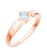 Prsten Bonore - Růžové Zlato 585 - Diamant 0,5 Ct