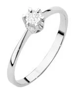 Prsten Bonore - Bílé Zlato 585 - Diamant 0,03 Ct