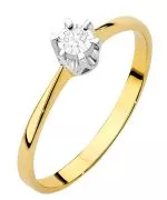 Prsten Bonore - Zlato 585 - Diamant 0,03 Ct