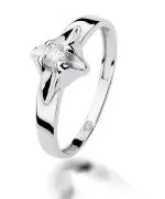 Prsten Bonore - Bílé Zlato 585 - Diamant 0,12 Ct