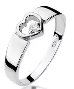 Prsten Bonore - Bílé Zlato 585 - Diamant 0,04 Ct