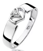 Prsten Bonore - Bílé Zlato 585 - Diamant 0,04 Ct