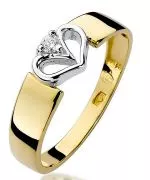 Prsten Bonore - Zlato 585 - Diamant 0,04 Ct