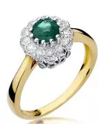 Prsten Bonore - Zlato 585 - Smaragd 0,5 Ct
