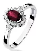 Prsten Bonore - Bílé Zlato 585 - Rubín 0,6 ct