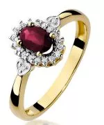 Prsten Bonore - Zlato 585 - Rubín 0,6 Ct