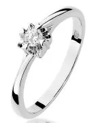 Prsten Bonore - Bílé Zlato 585 - Diamant 0,1 Ct