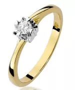 Prsten Bonore - Zlato 585 - Diamant 0,1 Ct