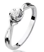 Prsten Bonore - Bílé Zlato 585 - Diamant 0,1 Ct