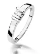 Prsten Bonore - Bílé Zlato 585 - Diamant 0,1 Ct