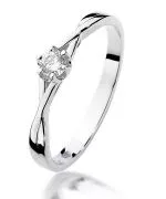 Prsten Bonore - Bílé Zlato 585 - Diamant 0,12 Ct