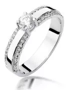 Prsten Bonore - Bílé Zlato 585 - Diamant 0,25 Ct