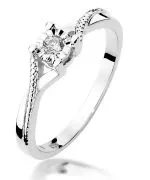 Prsten Bonore - Bílé Zlato 585 - Diamant 0,08 Ct