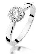 Prsten Bonore - Bílé Zlato 585 - Diamant 0,12 Ct