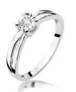 Prsten Bonore - Bílé Zlato 585 - Diamant 0,08 Ct