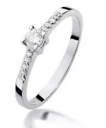 Prsten Bonore - Bílé Zlato 585 - Diamant 0,15 Ct