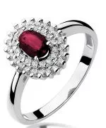 Prsten Bonore - Bílé Zlato 585 - Rubín 0,6 ct