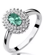 Prsten Bonore - Bílé Zlato 585 - Smaragd 0,4 ct