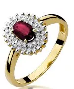 Prsten Bonore - Zlato 585 - Rubín 0,6 Ct