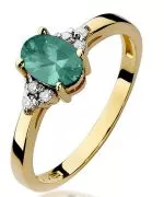 Prsten Bonore - Zlato 585 - Smaragd 0,8 Ct